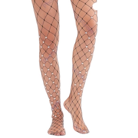 NWT‎ Free People Starstruck Fishnet Starnet Stockings OneSize - Picture 4 of 12